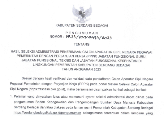 Pesaing Dalam Seleksi PPPK Guru Setelah Lulus Administrasi