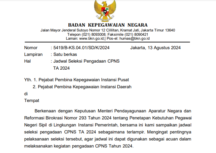 Persiapkan Dirimu! Seleksi CPNS 2024 Akan Segera Dibuka